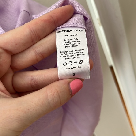 NWT Matthew Bruch Kimmie Cutout Linen Mini Dress - Picture 6 of 6